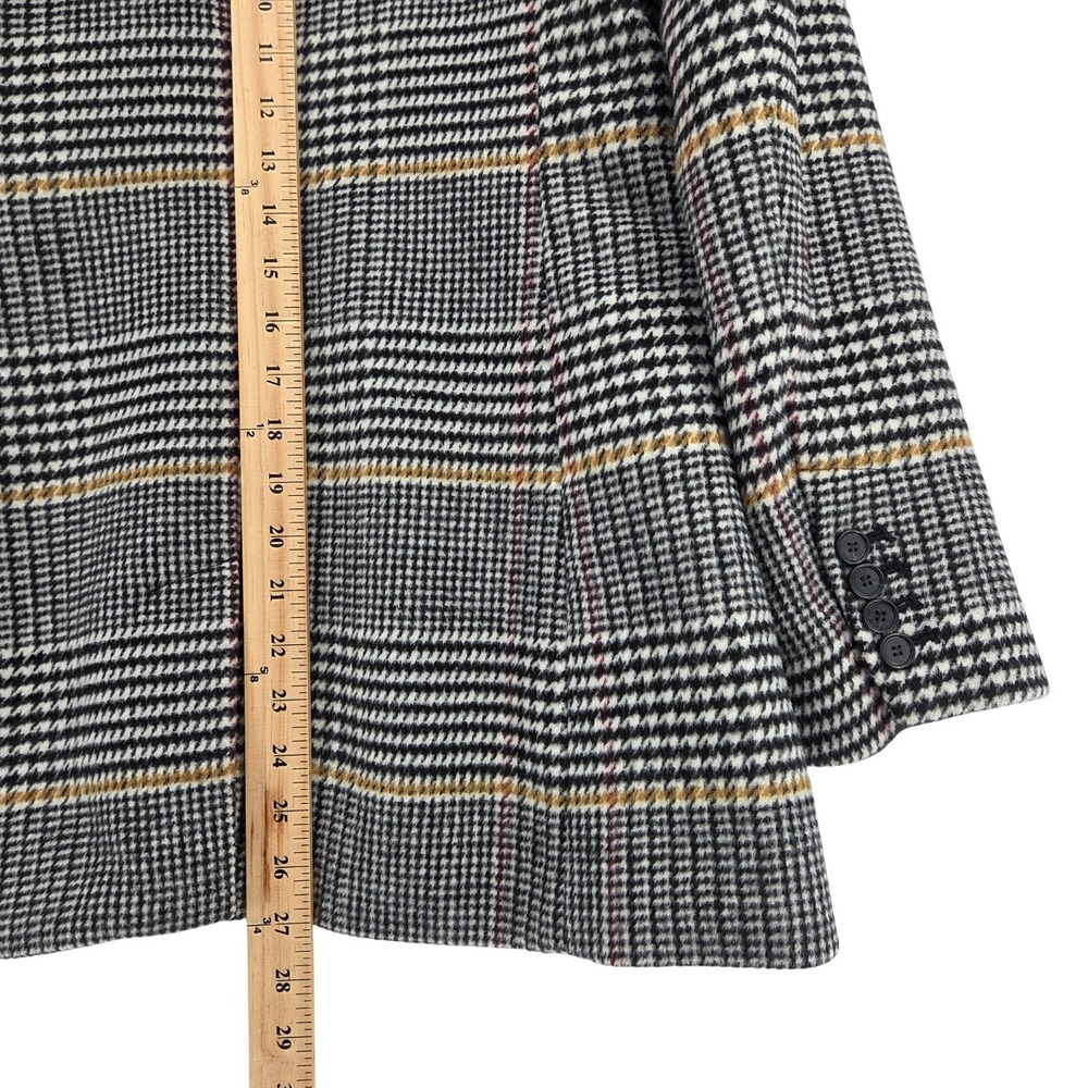 LOFT Petites Houndstooth Blazer Jacket 8P Black White Wool Blend Coat - Picture 8 of 9